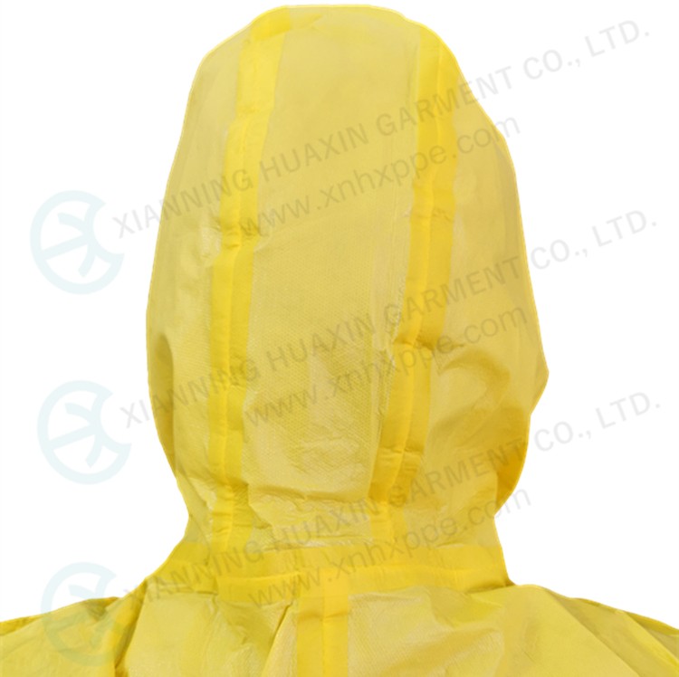 coverall tested by SULFURIC ACID 96%