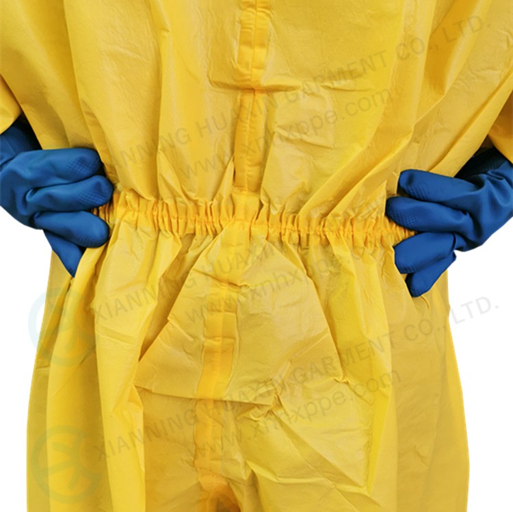 coverall tested by SULFURIC ACID 96%