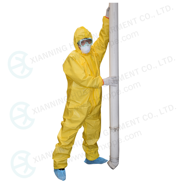 coverall tested by SULFURIC ACID 96%