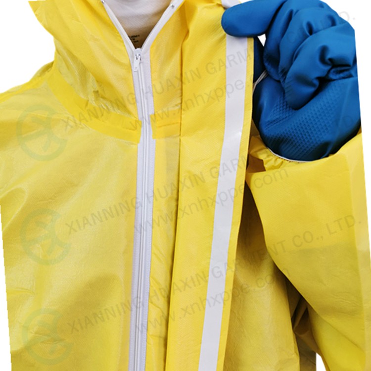 coverall tested by SULFURIC ACID 96%