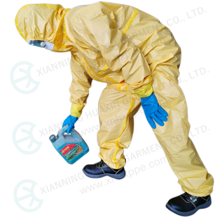 overall garment against sulphuric acid 