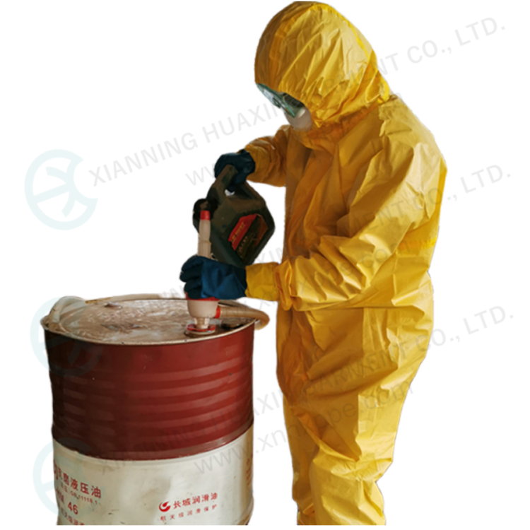 overall garment against sulphuric acid 