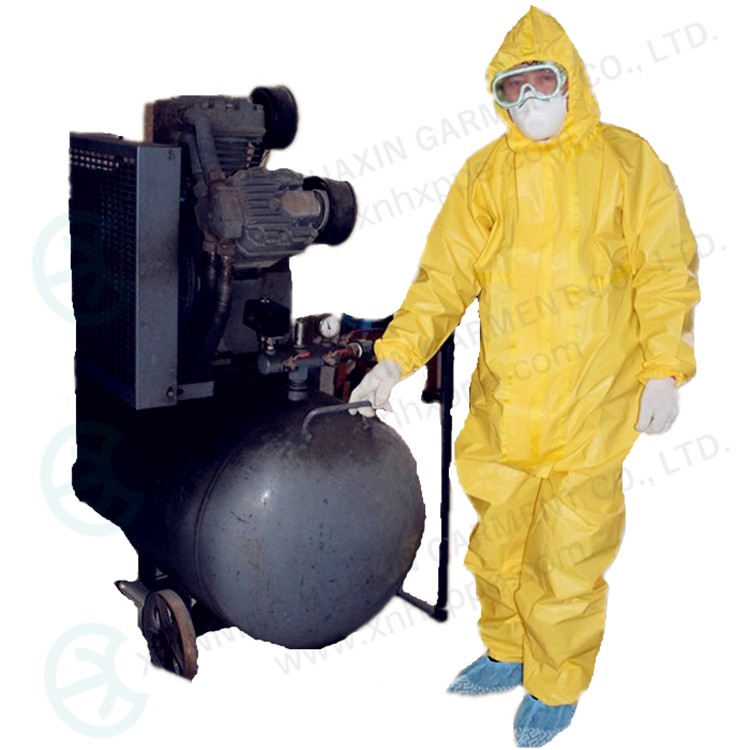 overall garment against sulphuric acid 