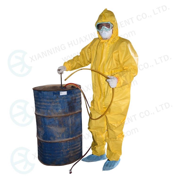 overall garment against sulphuric acid 