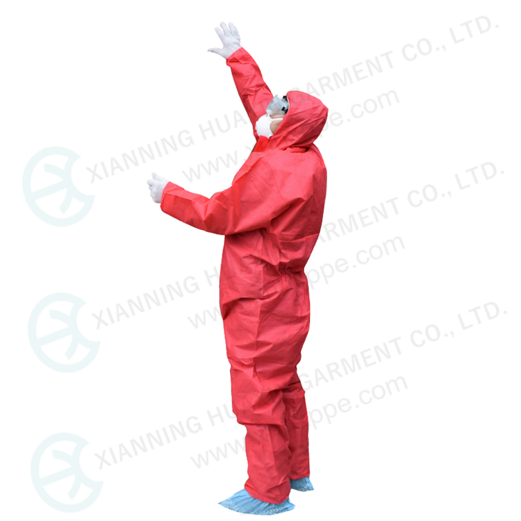 disposable nonwoven colorful sms coverall 