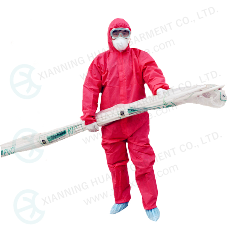 disposable nonwoven colorful sms coverall 