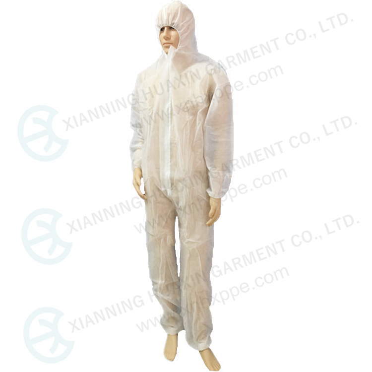 hooded polypropylene nonwoven safety garments 