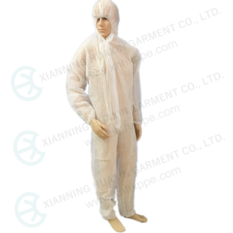 hooded polypropylene nonwoven safety garments 