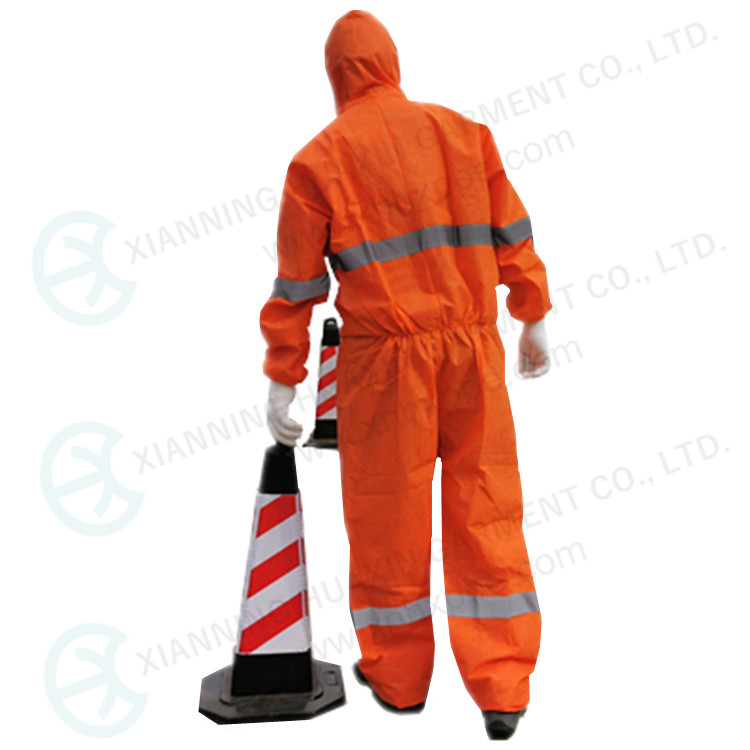 coverall with reflective stripes