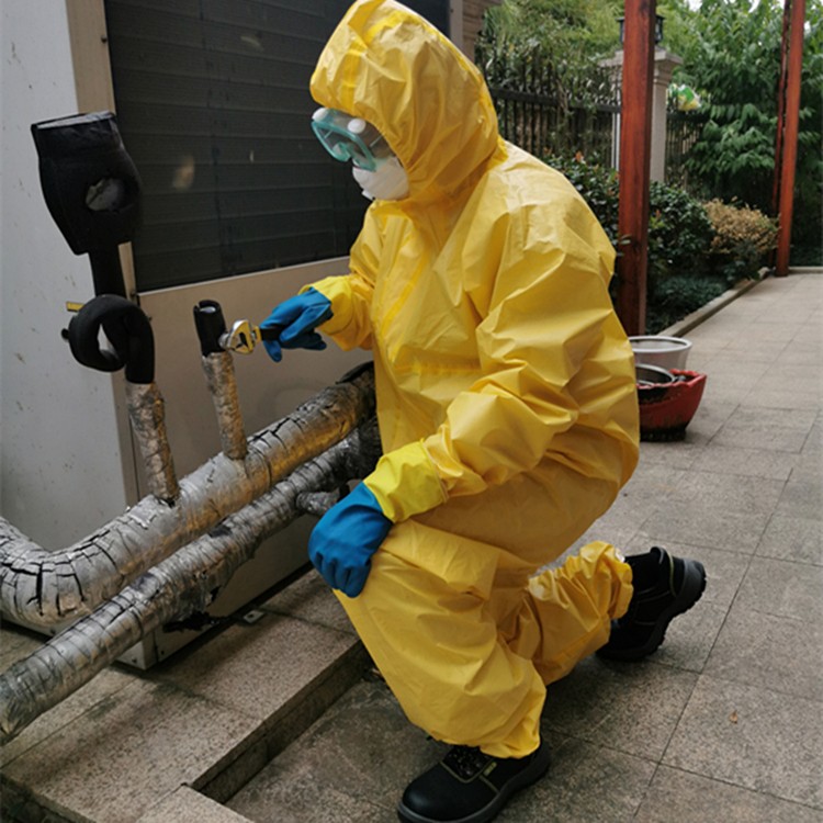 Yellow Type3 Heavy Duty Chemical Resistant Coverall 