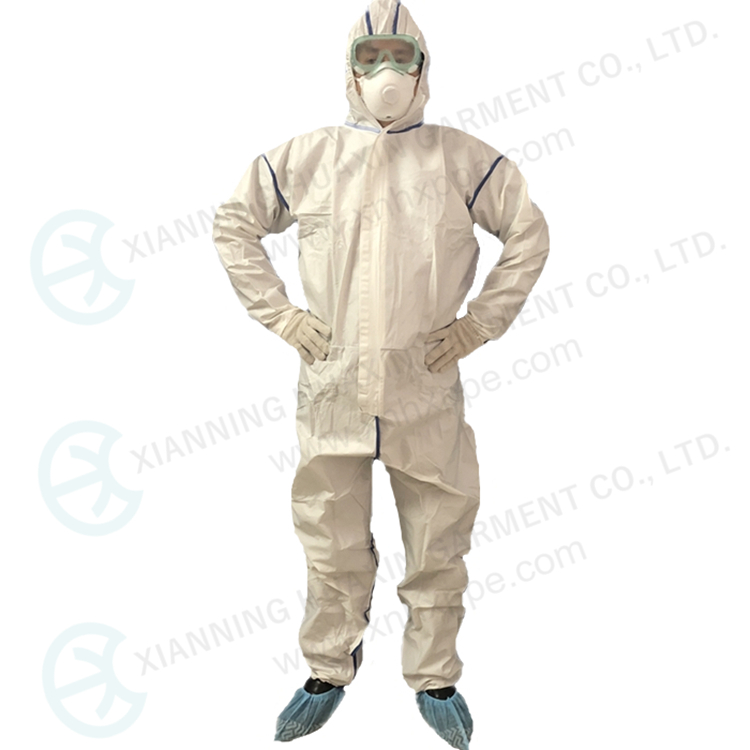 bounded seam nonwoven boiler suit 