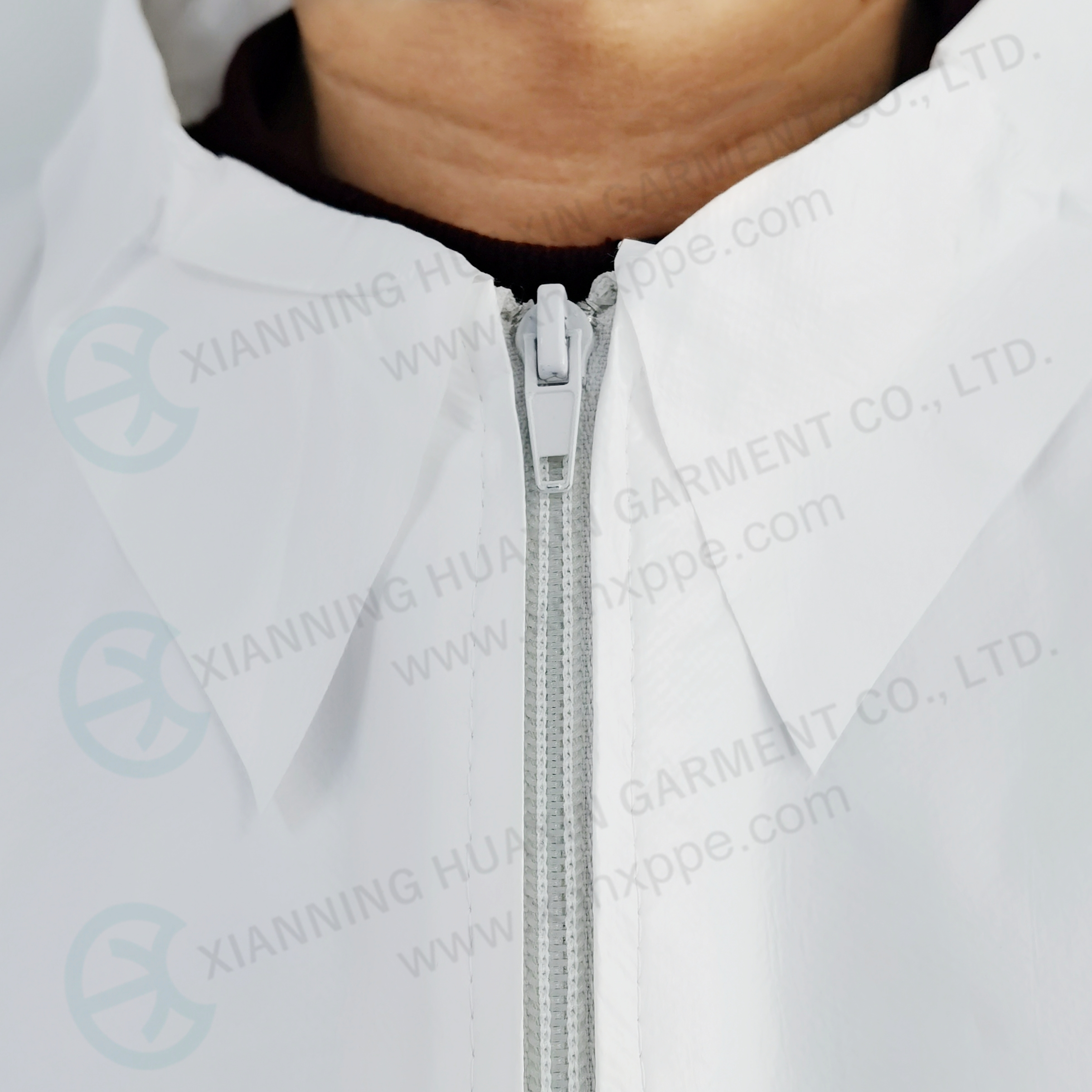 Microporous Labcoat With Double Collars For Cleanroom, Lab, Pharmaceuticals Factory