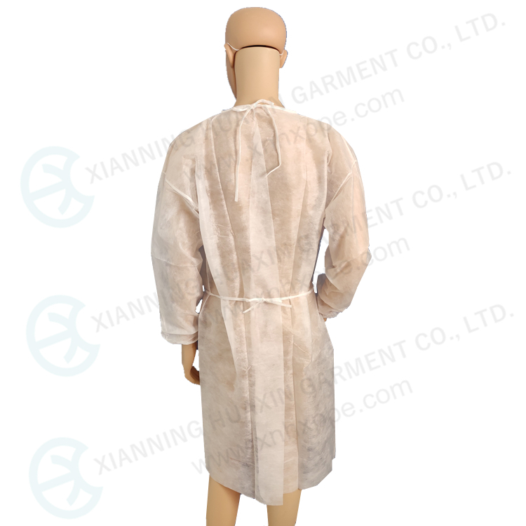 White color dust proof lab clean room use isolation gown Factory