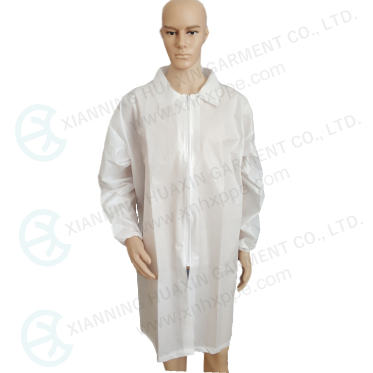 Microporous Gowns With Double Collars For Cleanroom, Lab, Pharmaceuticals