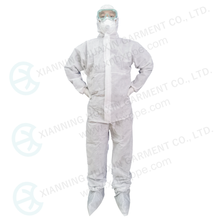 Disposable coverall SMS solid substance proof coverall