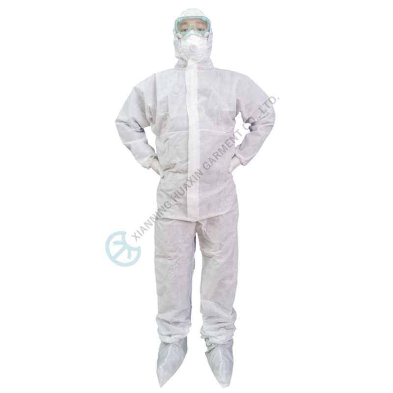 Disposable coverall SMS solid substance proof coverall