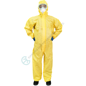 Medical use heavy duty chemical liquid resistant durable coverall