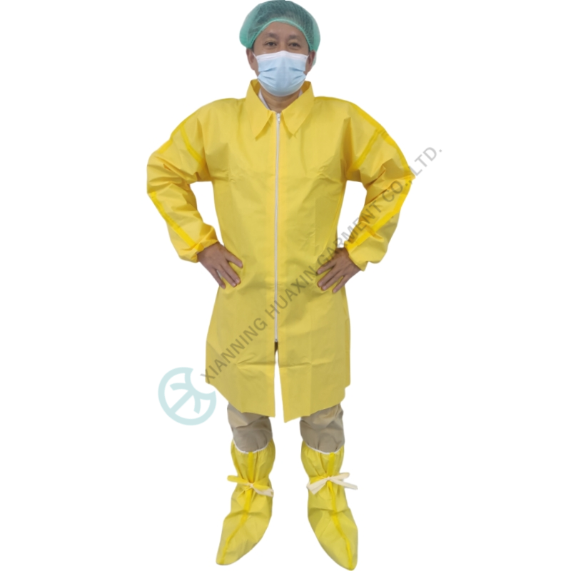 TYPE3 chemical proof lab coat taped seam