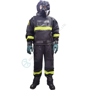 Split nuclear radiation protective clothing