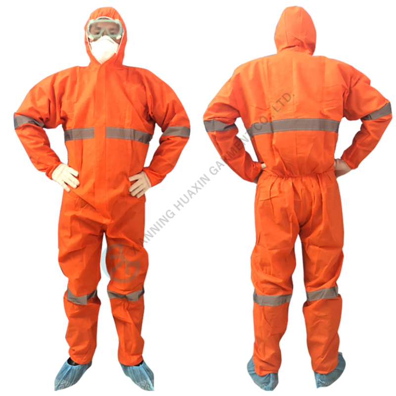 coverall with reflective stripes