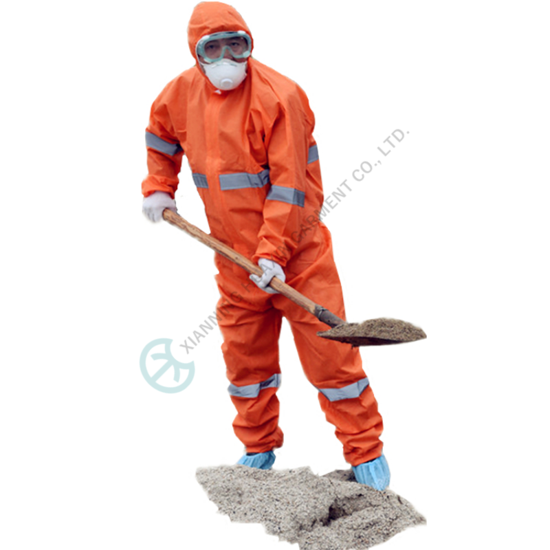 coverall with reflective stripes