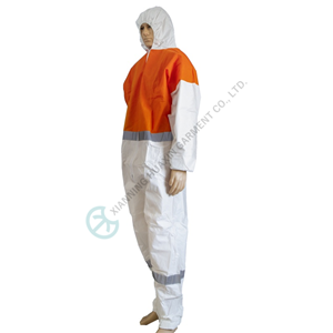 Safety Coverall With Reflectors For Road Works And Minning Industry