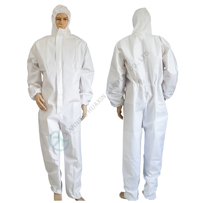 two way zipper garments with flap over microporous 