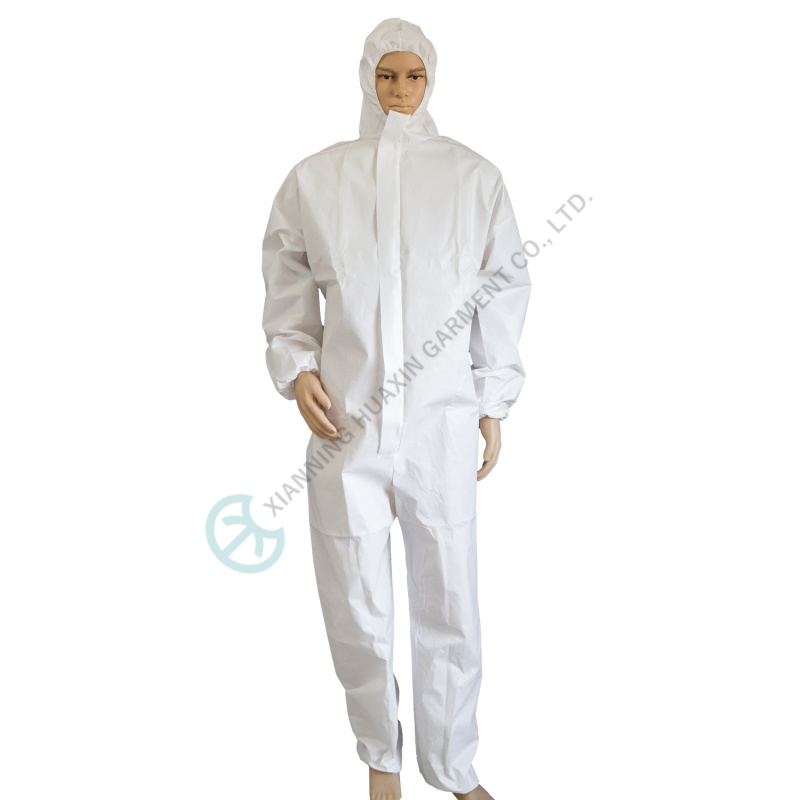 two way zipper garments with flap over microporous 
