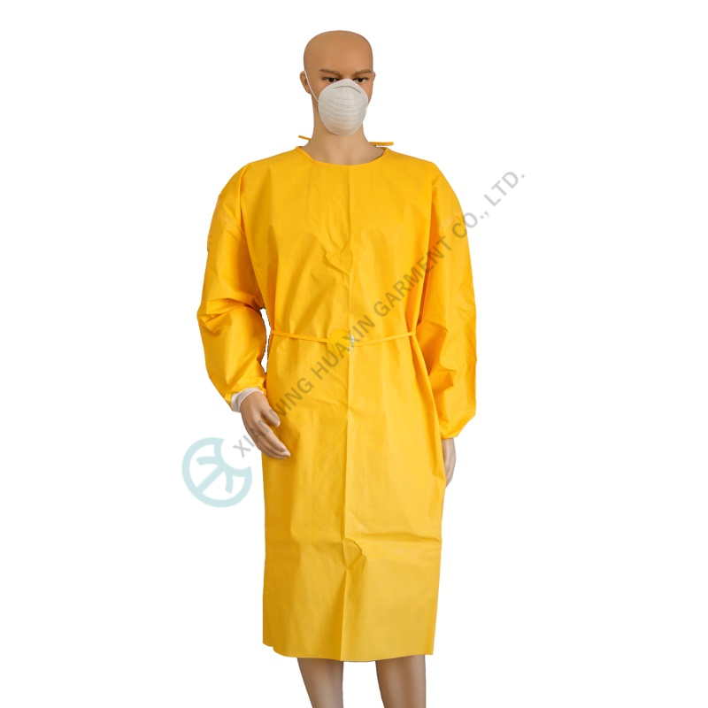 CG-PP+PE water proof medical gown hazmat chemical gown