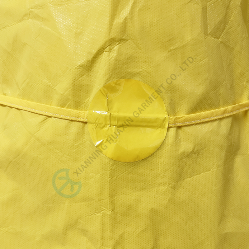 Disposable isolation surgical PPE equipment yellow patient gown Factory