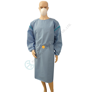 AAMI PB 70 level 2 disposable PP+PE gowns