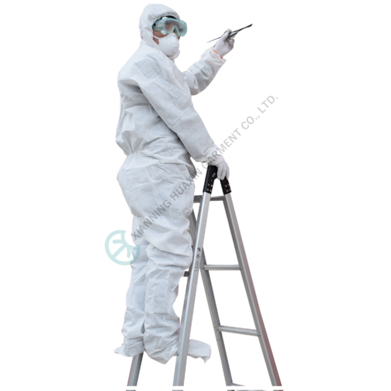 hooded zipper front sms safety wear 