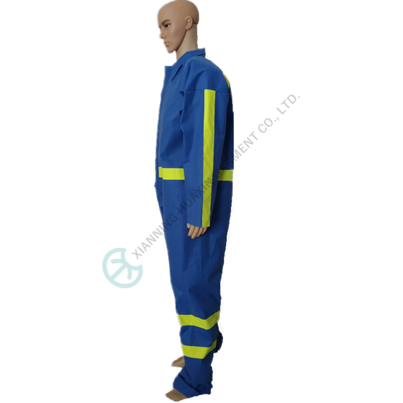 coverall with reflective stripes