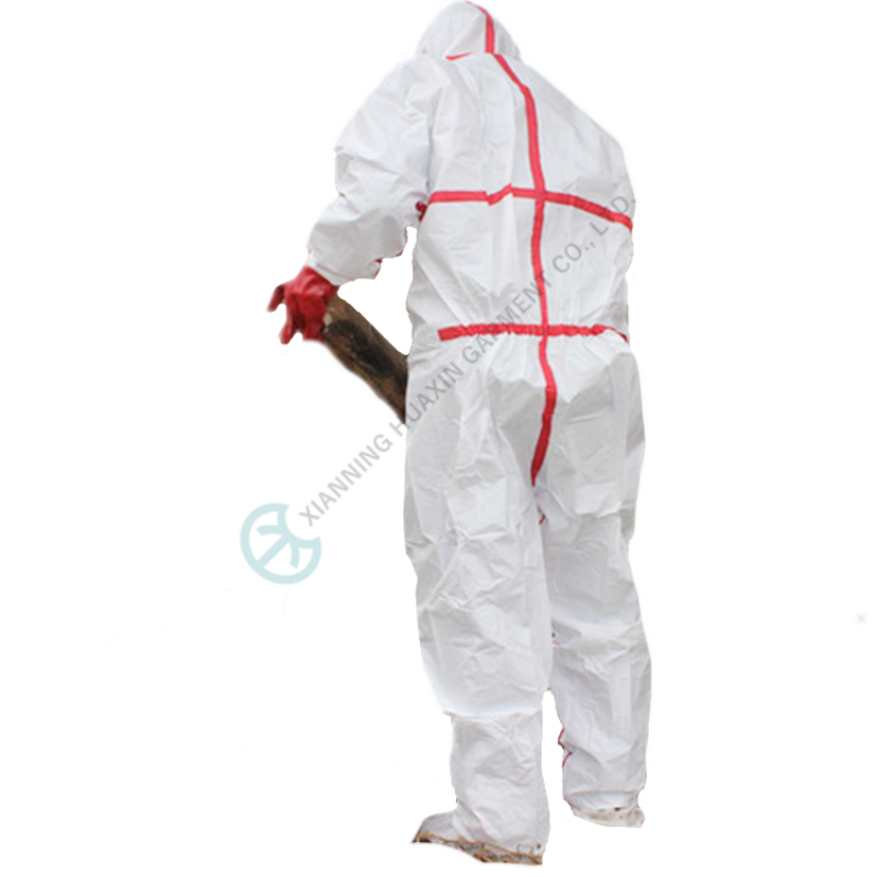 TYPE4/5/6 roupa de trabalho de proteção descartável