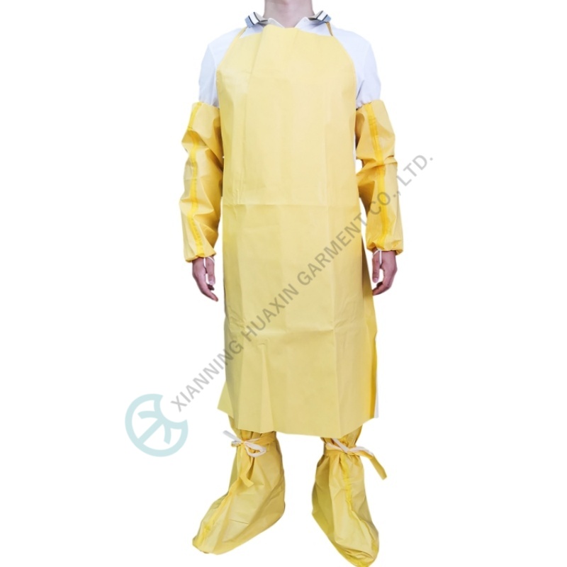 Delantal resistente a químicos Type3 Yellow Ebola