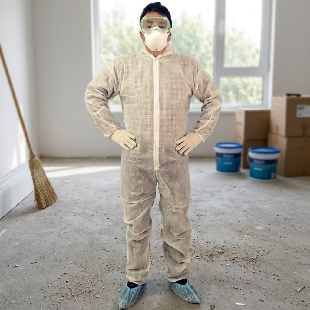 disposable protective coveralls