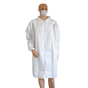Disposable Microporous Cleanroom Lab Coat for Pharmaceutical