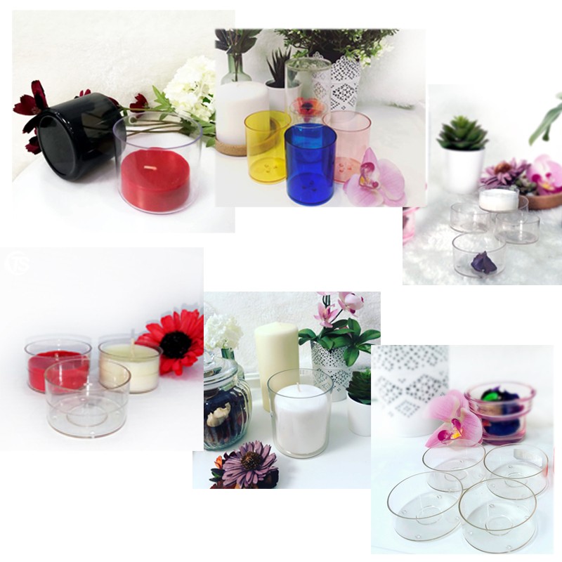 PC plastic iridescent candle cup