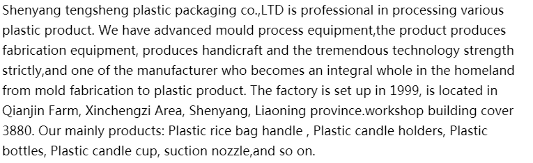 Plastic rice bag handle