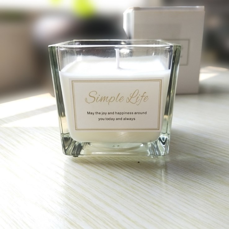 luxury square candle jar
