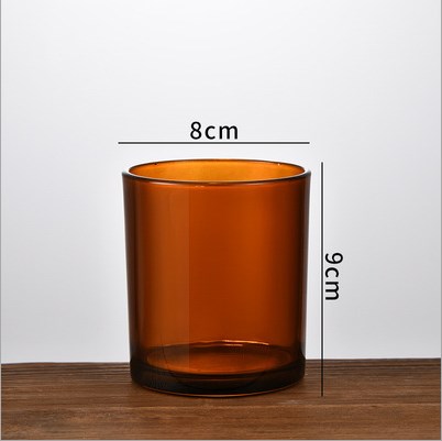 amber empty candle jar