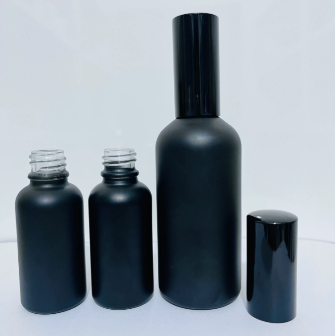 Envases de botella de muestra de aerosol de perfume de vidrio empthglass de lujo con tapas