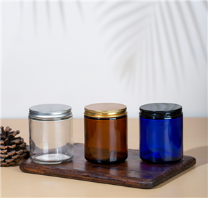 Portavelas de vidrio de lujo de 100 ml y 250 ml, contenedores de farol, tarros de velas con tapas de metal