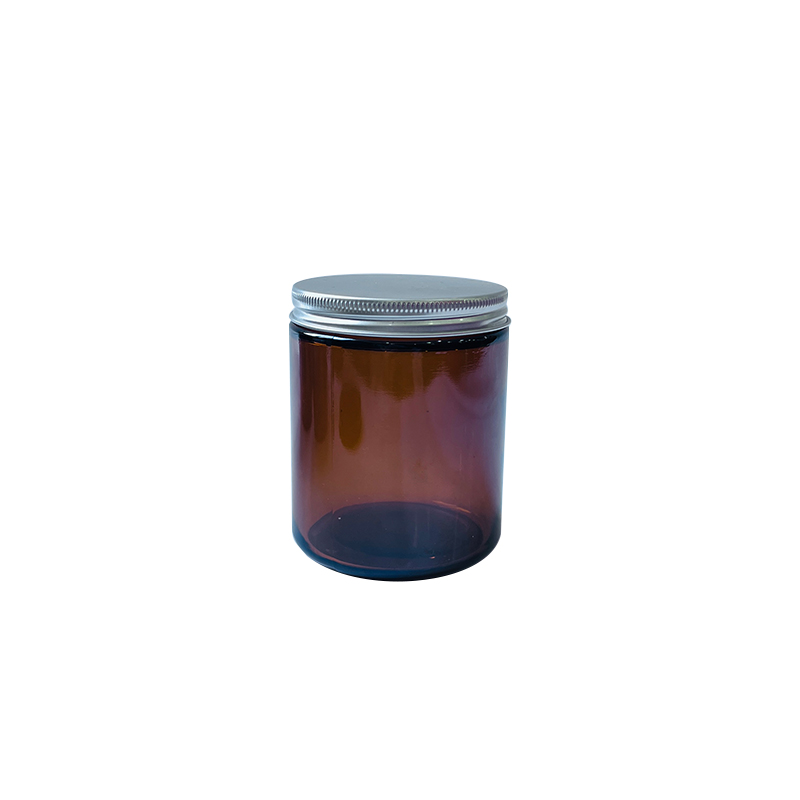 30ml 50ml portacandele in vetro ambrato trasparente contenitori per lanterne barattoli per candele con coperchi in metallo