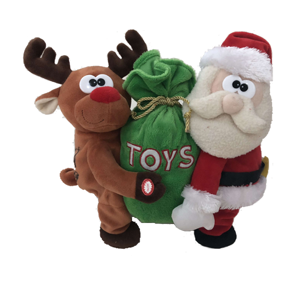 santa reindeer plush