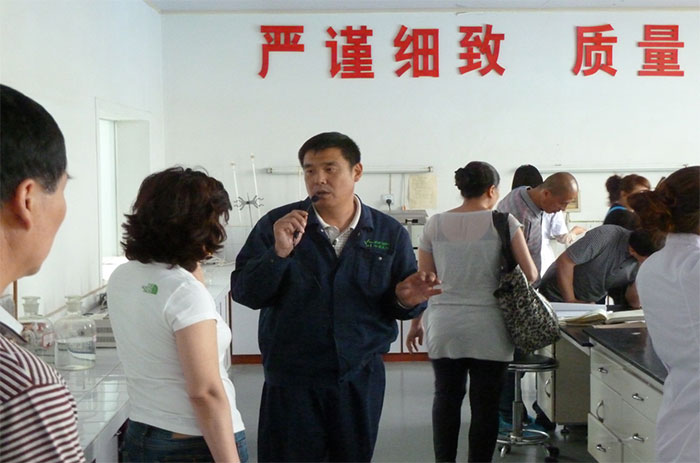 Customers visit the factory