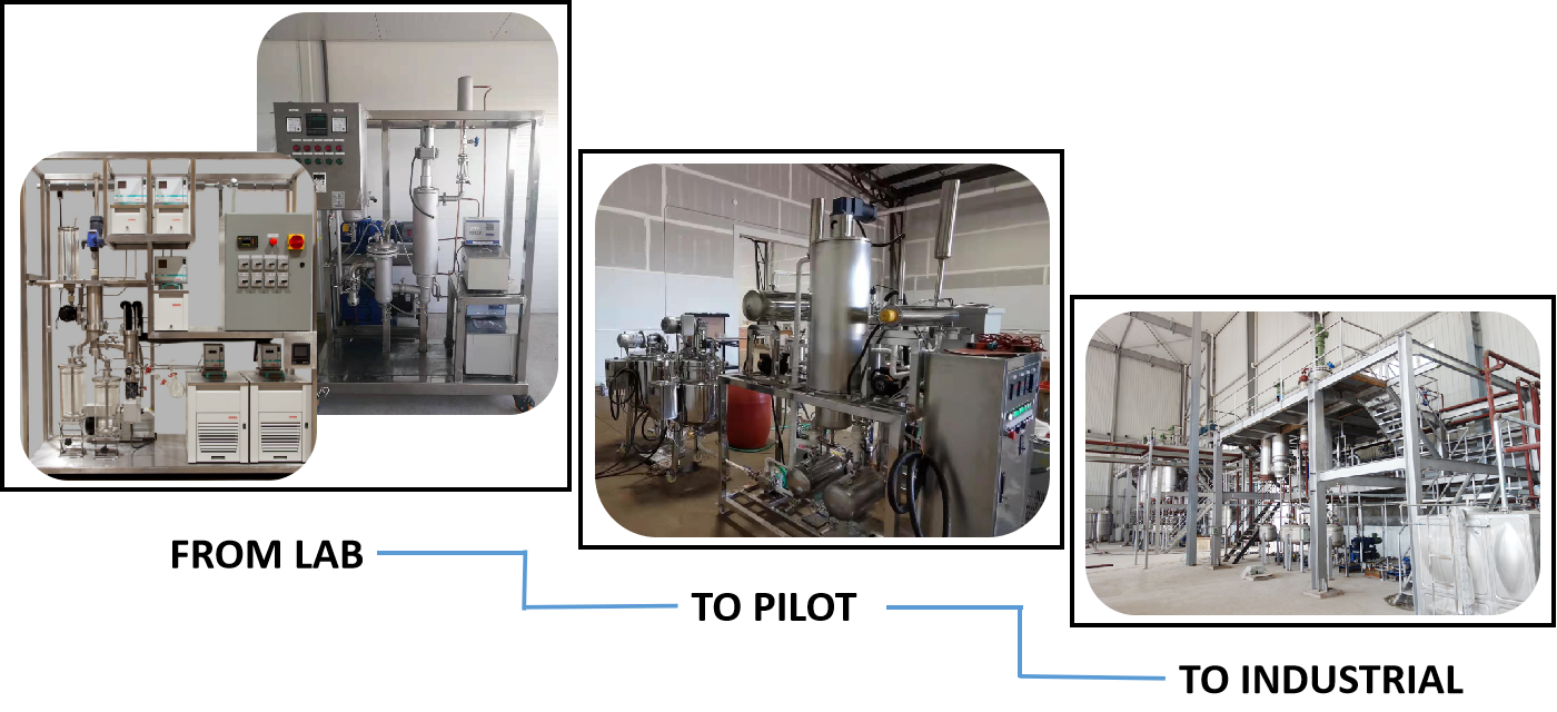 Laboratory thin film distillation