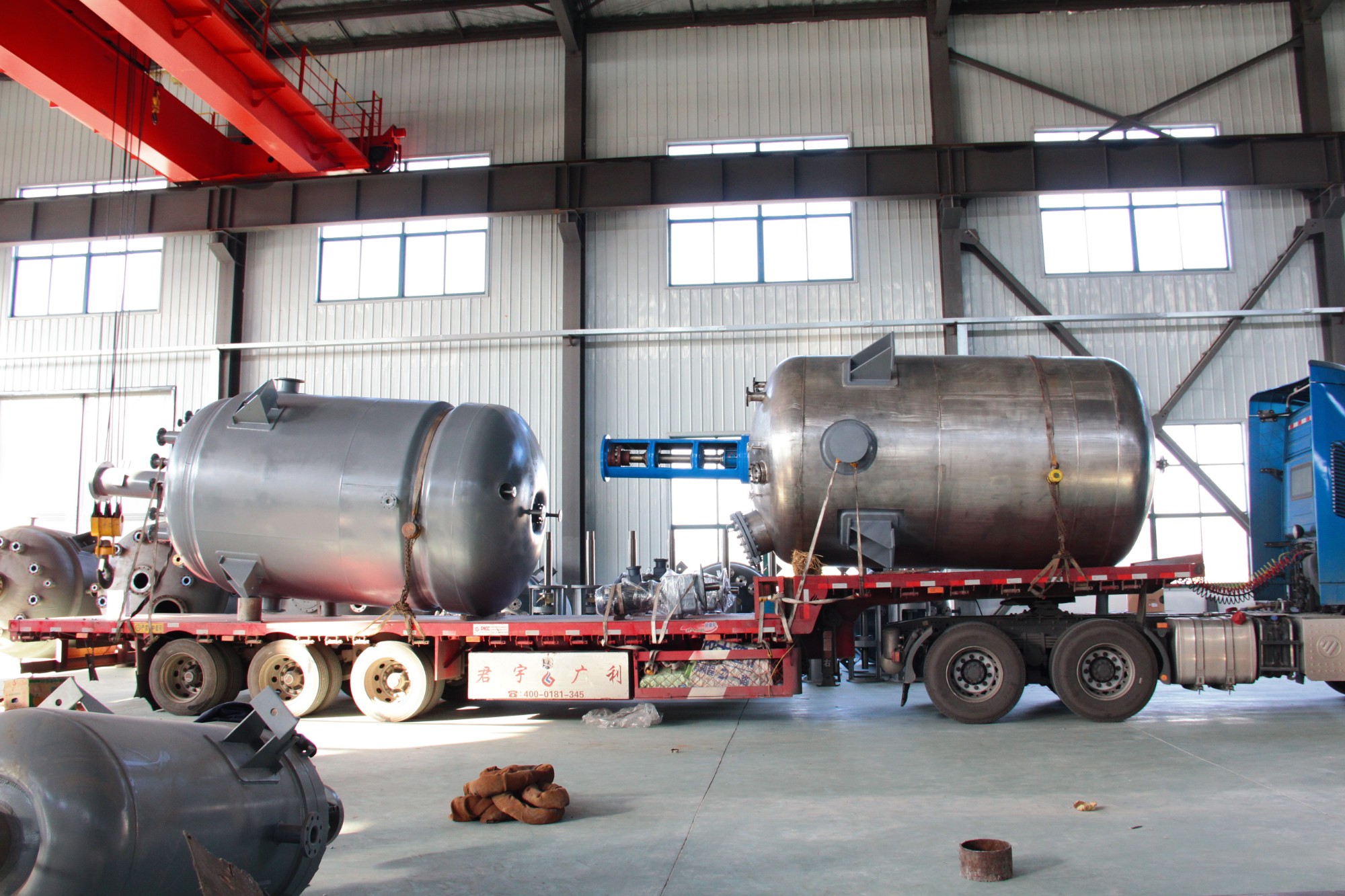 2 pramoninio reaktoriaus komplektų pristatymas Dongying klientui