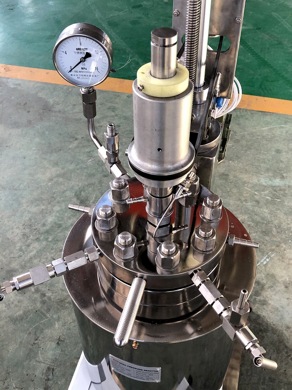 Manual lifting laboratory pressure reactor