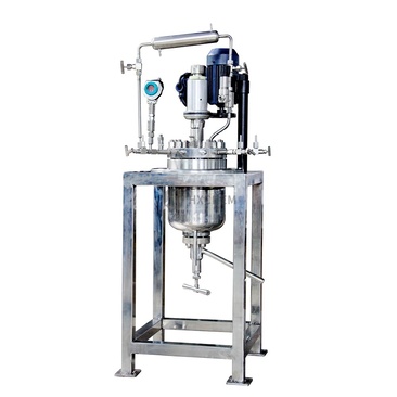5liters floor stand stirred pressure reactor with drain valve and relux